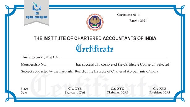 Chartered Accountant Certificate